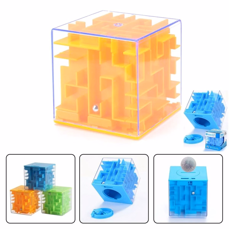 3D Puzzle Maze Money Bank Box Toy