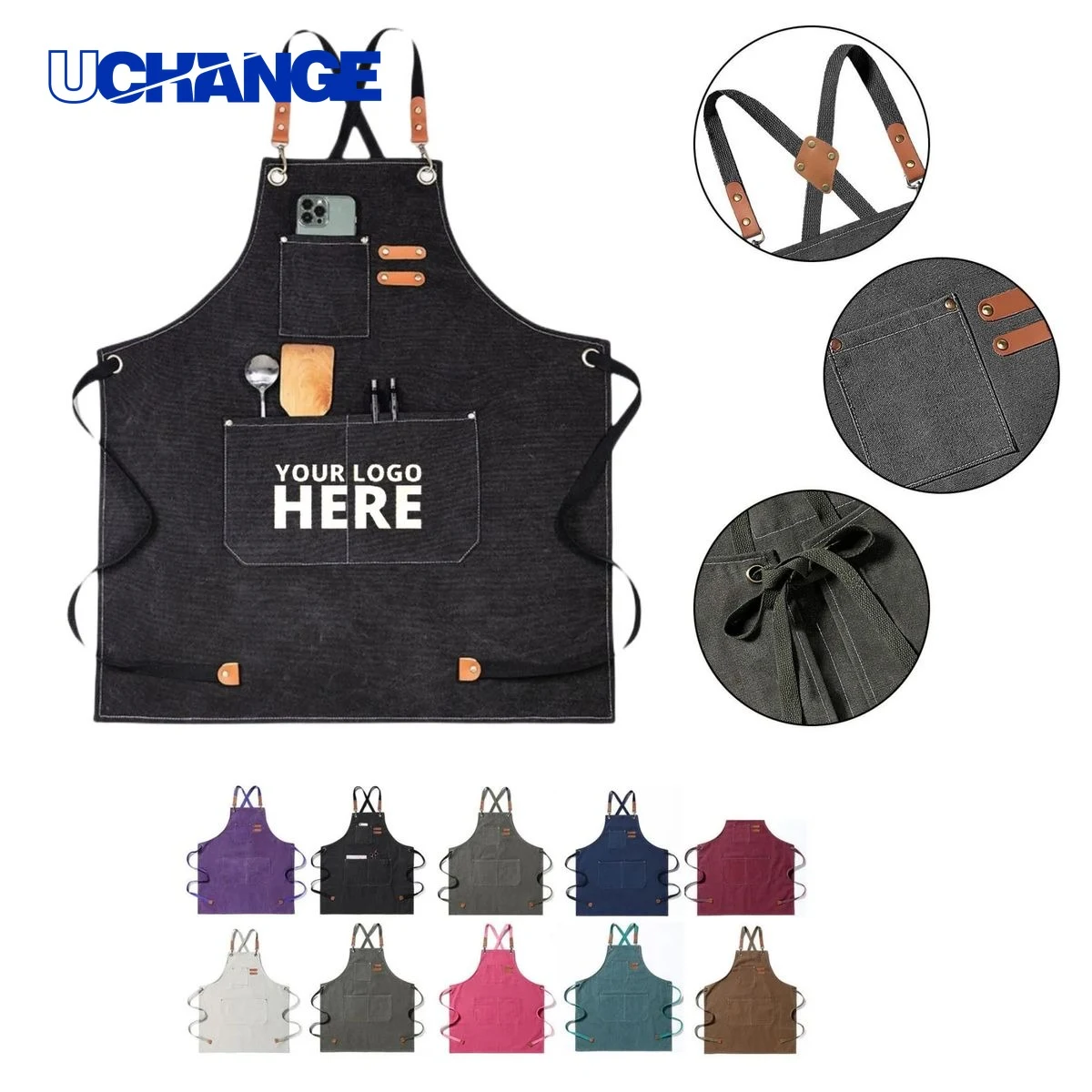 Canvas Cross-Back Work Apron 1