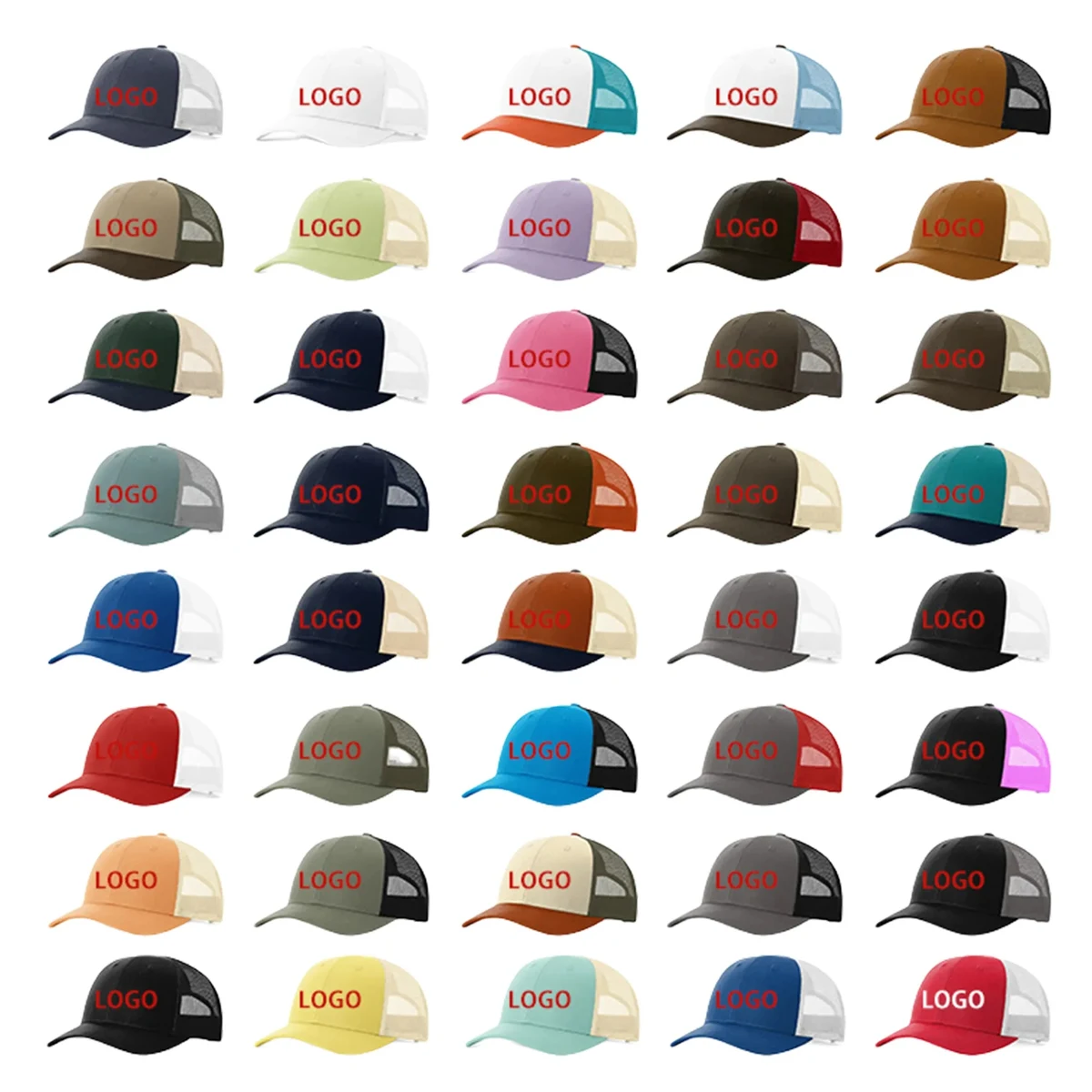 Premium Embroidery 6 Panel Structured Trucker Cap 1