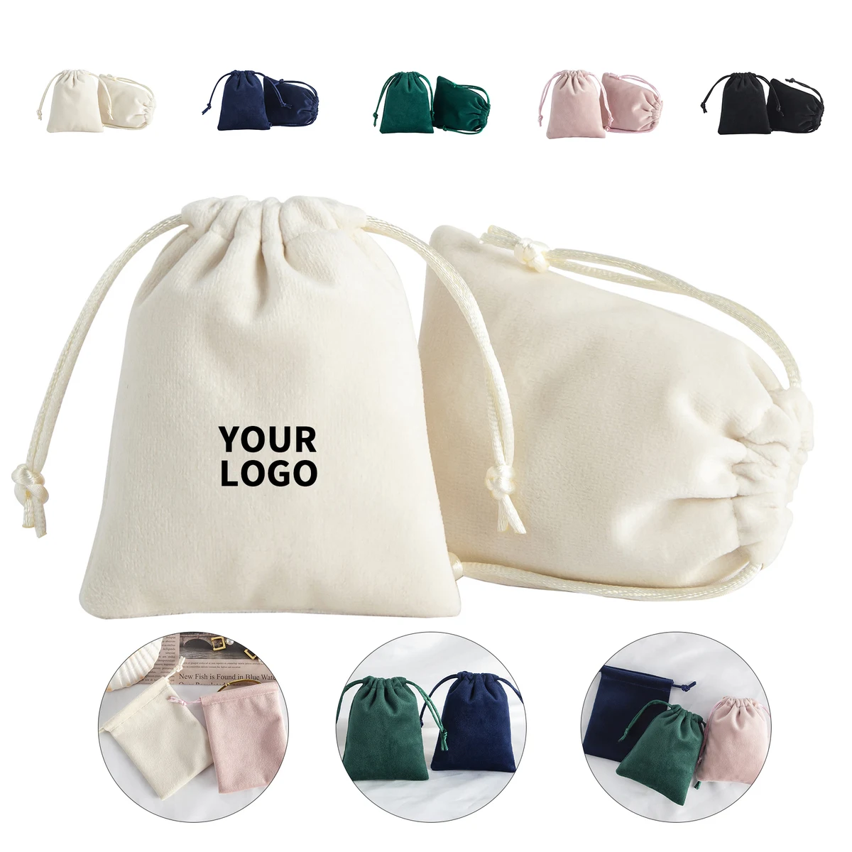 One Hundred Percent Cotton Drawstring Bag 1