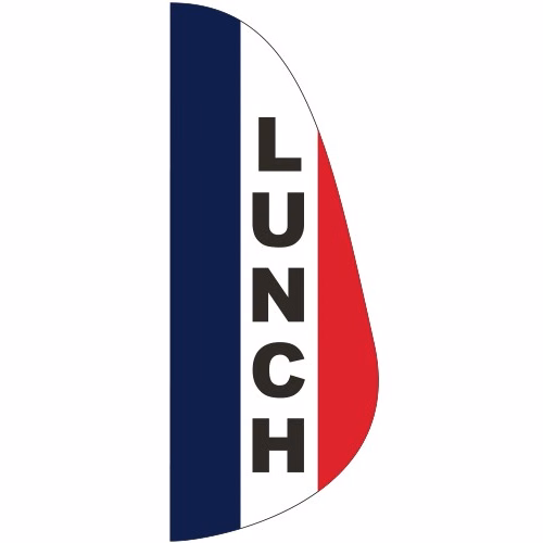 "LUNCH" 3' x 8' Message Feather Flag