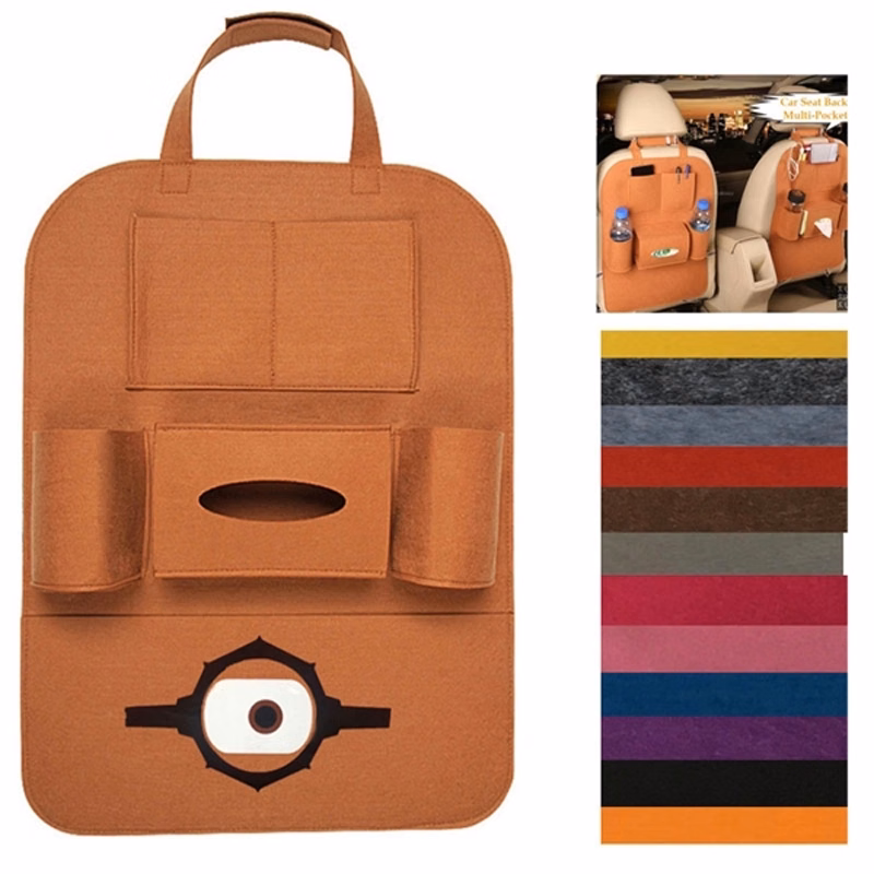 Felt Car Seat Storage Bags Car Back Seat Detachable Pocket