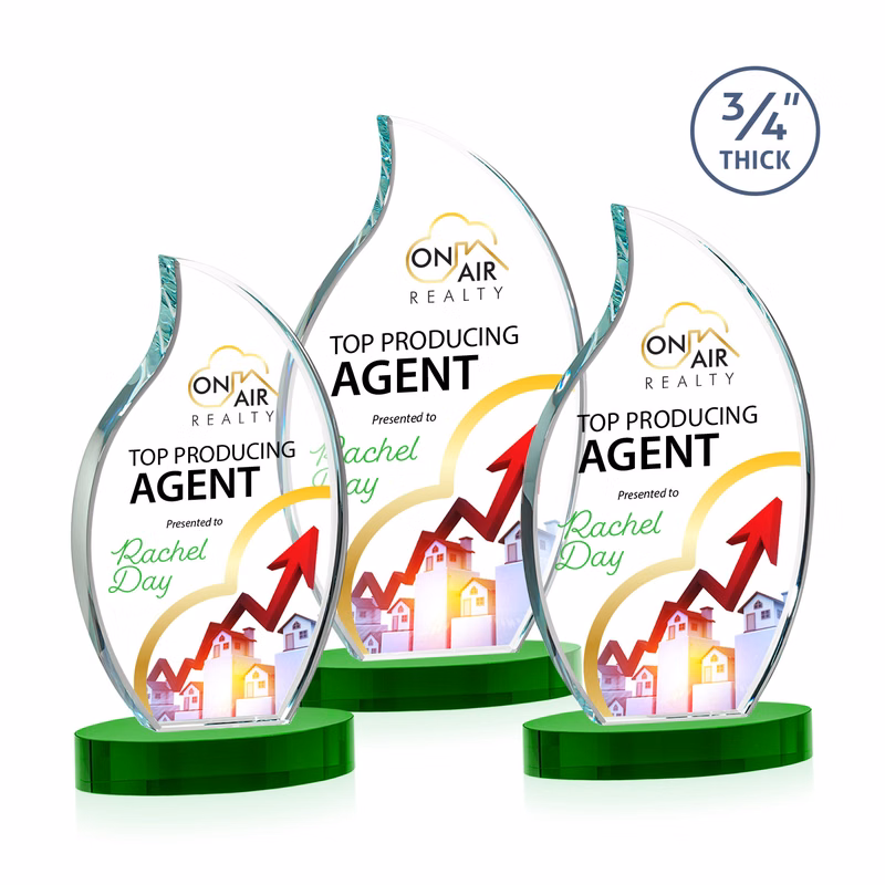 Croydon VividPrint™ Award on Alberton Base - Green