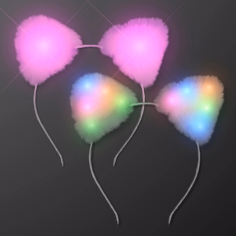 Soft Cat Ears Light Up Headbands