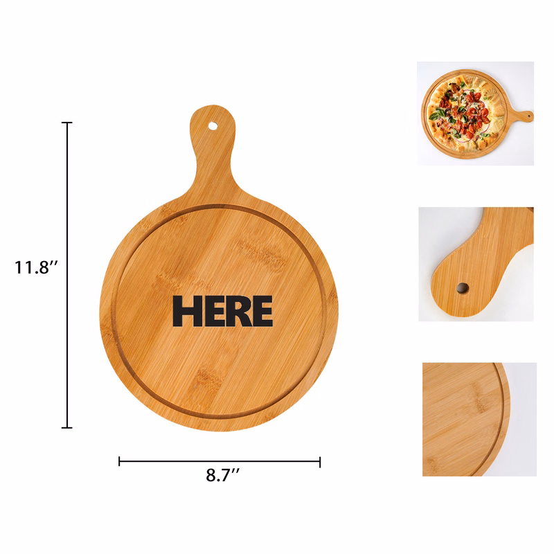 Circular Bamboo Round Cutting Pizza Board