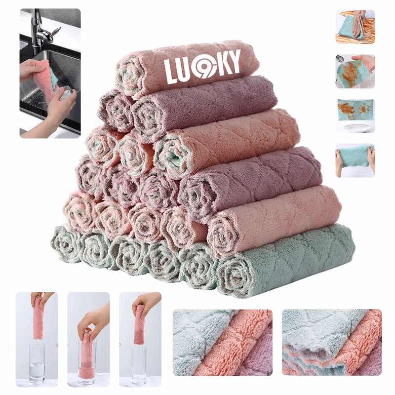 Coral Velvet Dish Cloths