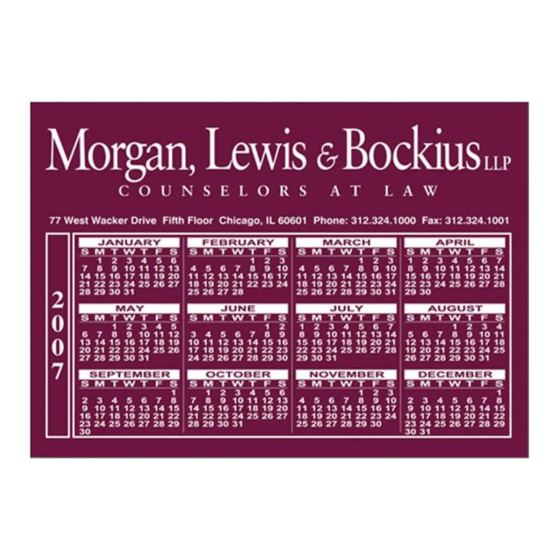 5"x7" Calendar Magnet Custom Imprinted Magnets - 30mil 1