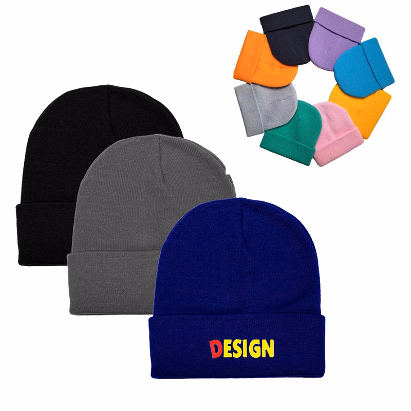 MOQ 50Pcs 100% Acrylic fibers Knit Beanie