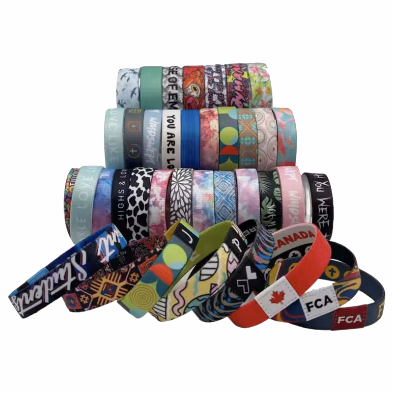 3/4" Sublimation Elastic Fabric Woven Wristband