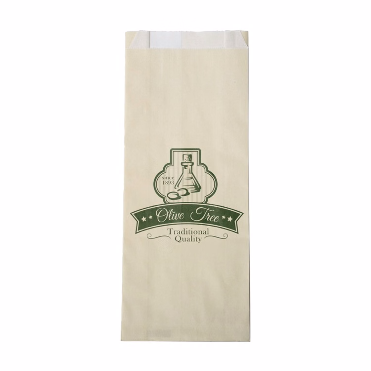 1-Color Colored Pharmacy Paper Bag Cream (5" x 12" x 2")
