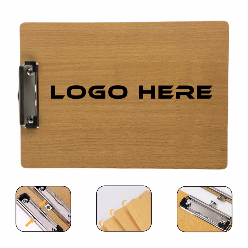 A4 Hangable Wooden Clipboard With Heavy Duty Clip