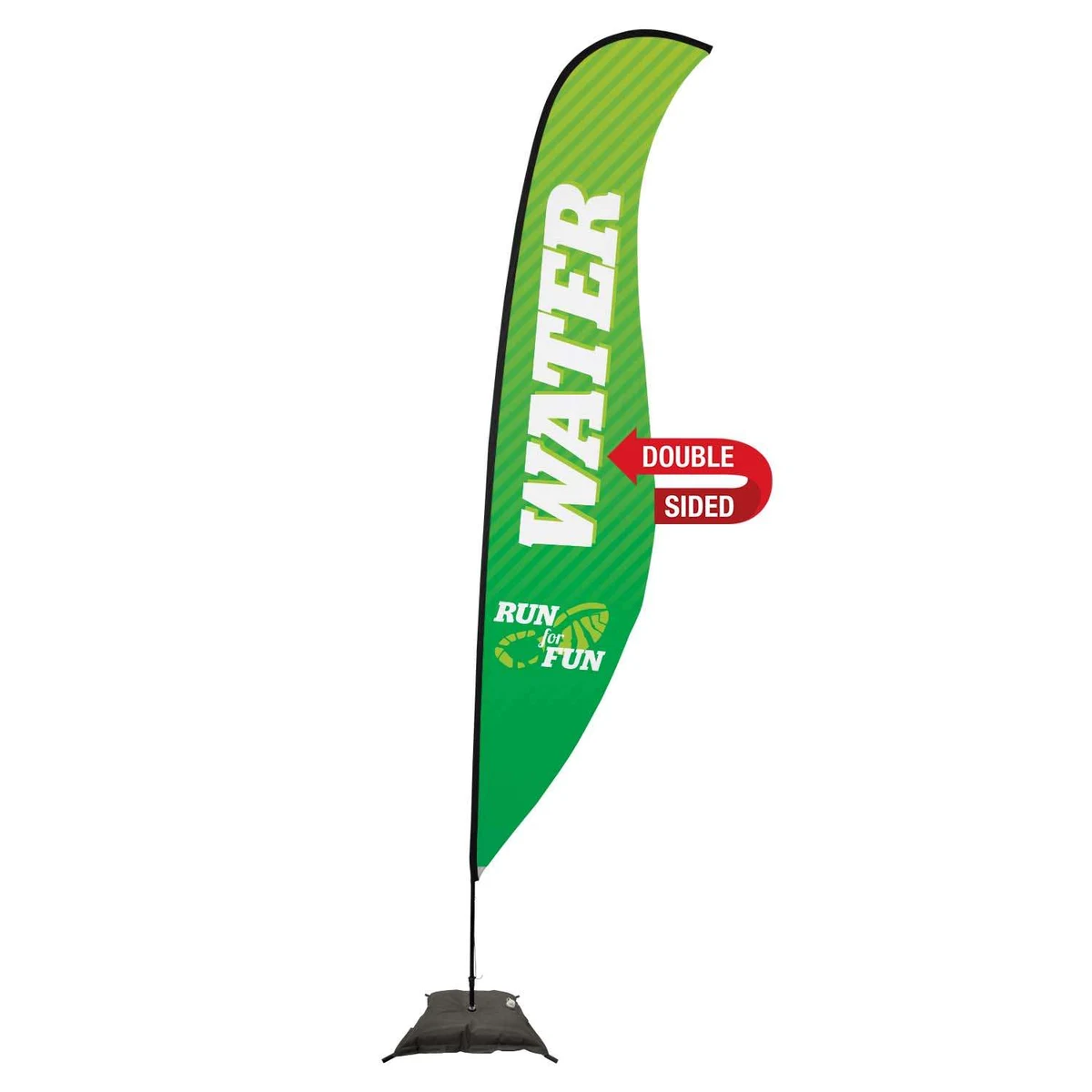 17' Premium Sabre Sail Sign Kit (Double-Sided with Scissor Base) 1