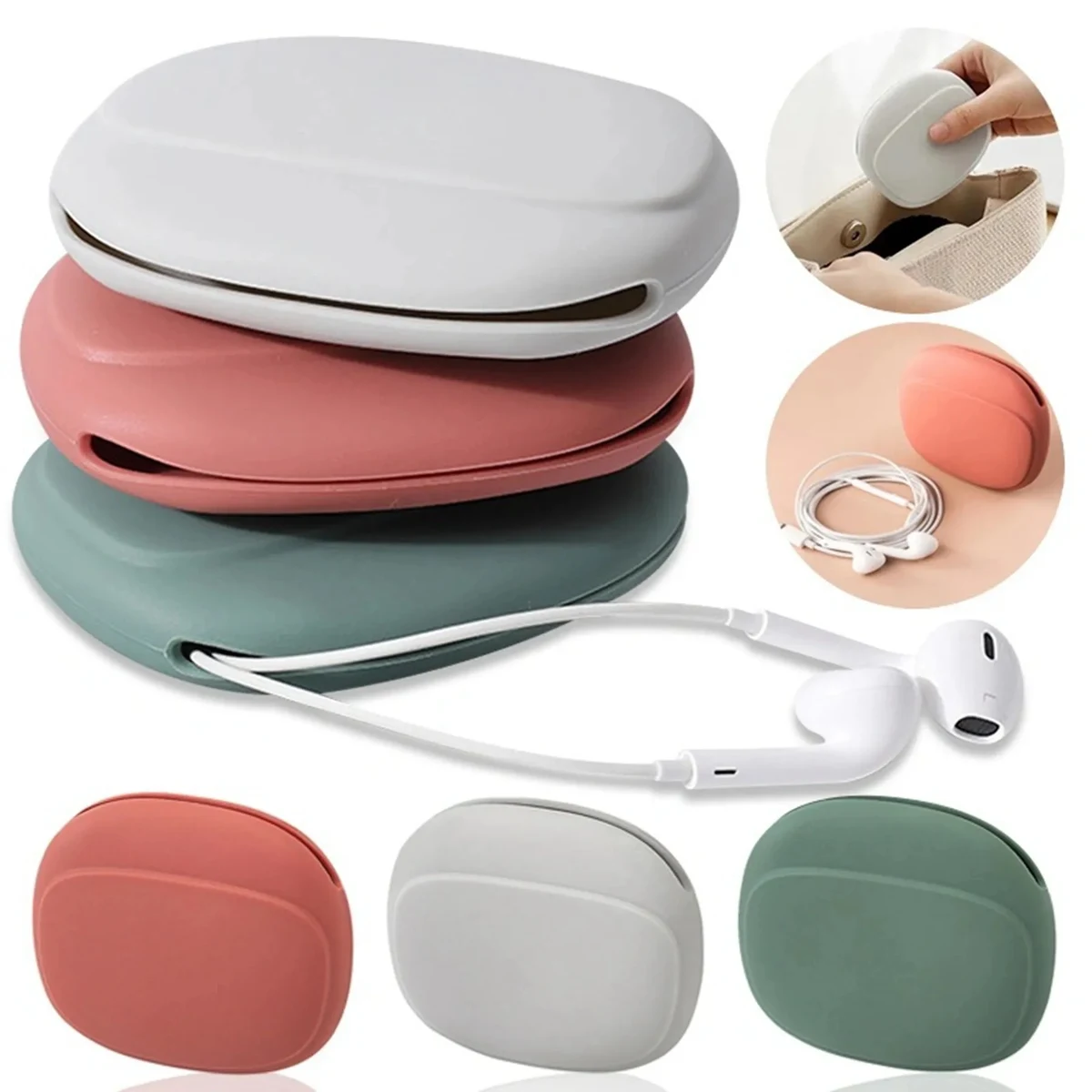 Silicone Headphone Cable Storage Case 1