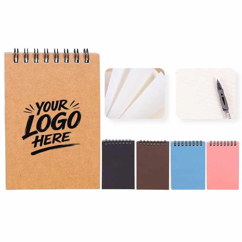 A7 Kraft Paper Top Spiral Pocket Notebook