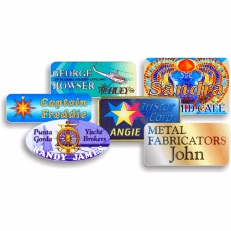 1" x 3" Rectangular Full Color Matte Name Badge