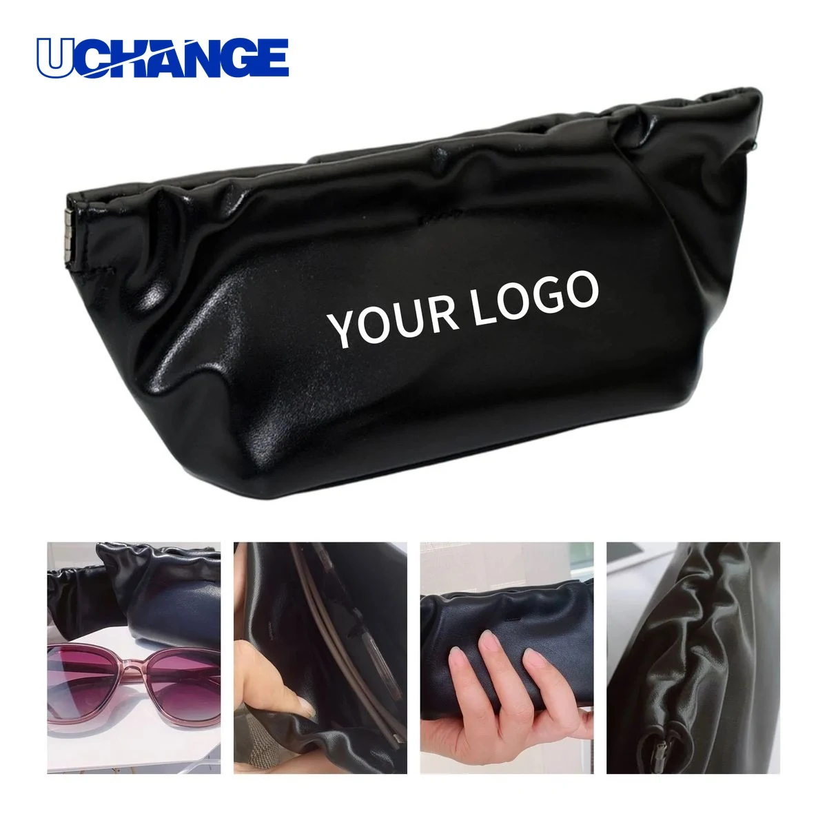 Custom Leather Sunglasses Pouch Organizer 1