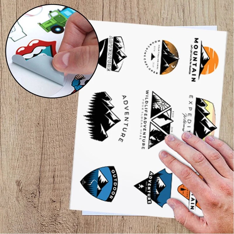 Promotional Full Color White Vinyl Decal Kiss Cut Sticker Sheets 1