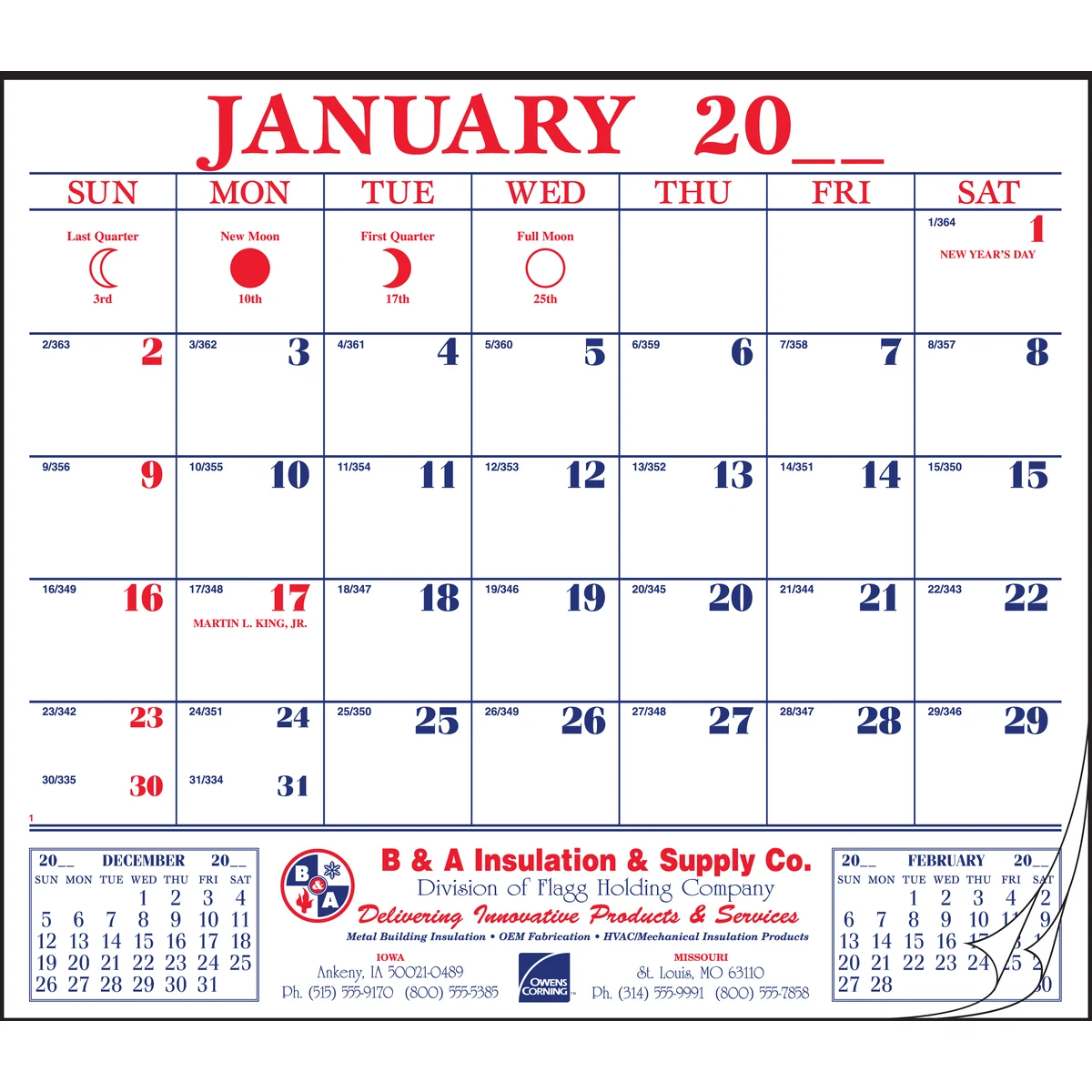 Style 2 Large 12-Sheet Calendar 1