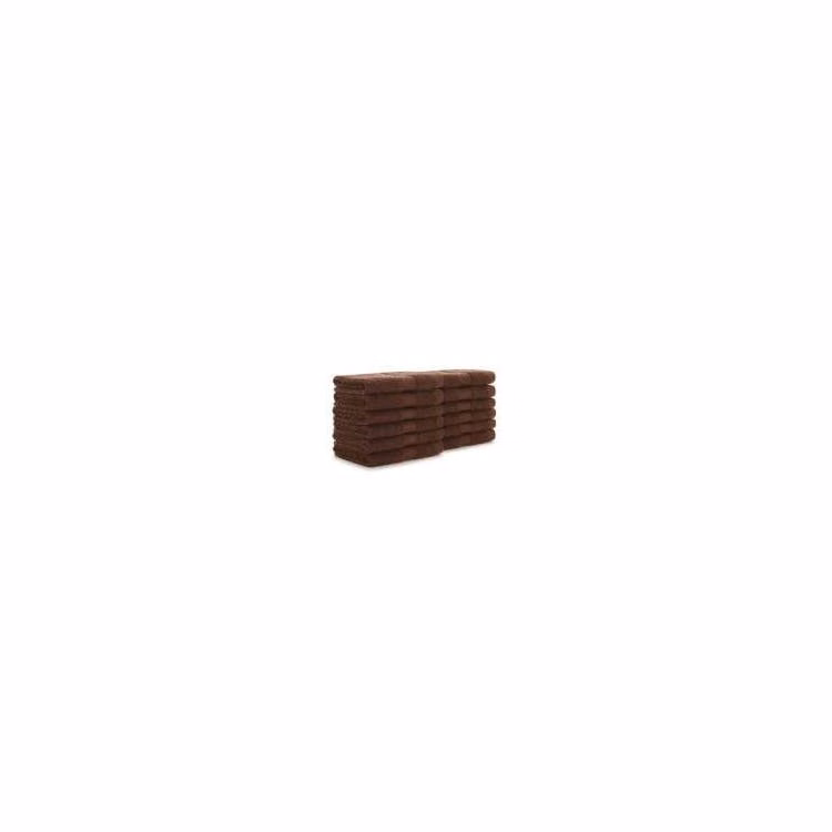 100% Cotton Washcloths - 12x12 Brown
