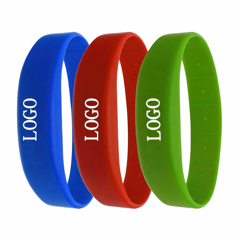 RFID Rewritable Writable Silicone Wristband Black Adult Size
