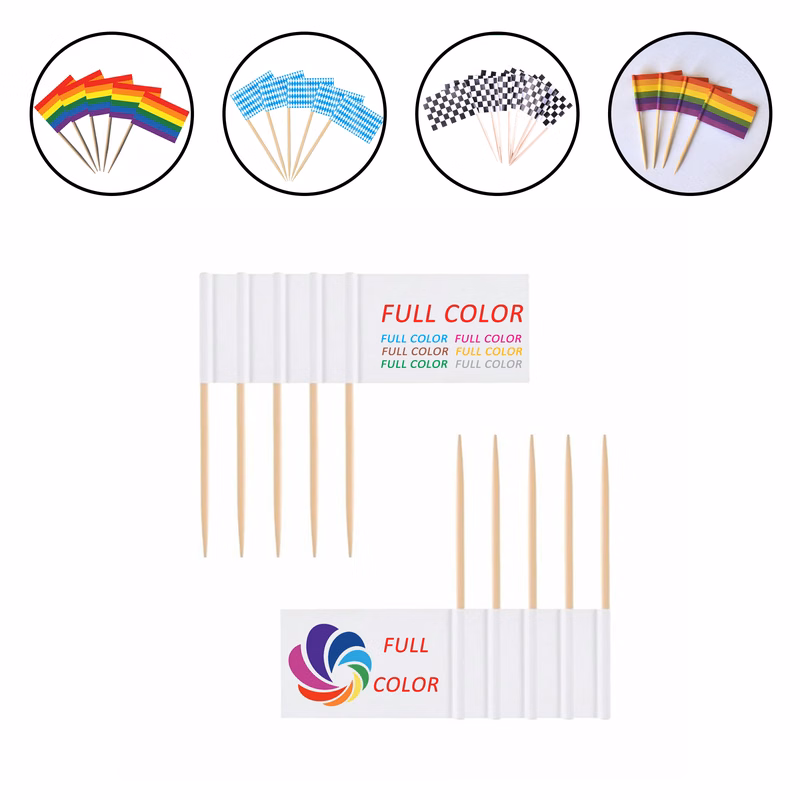 Full color customization Toothpick Flags