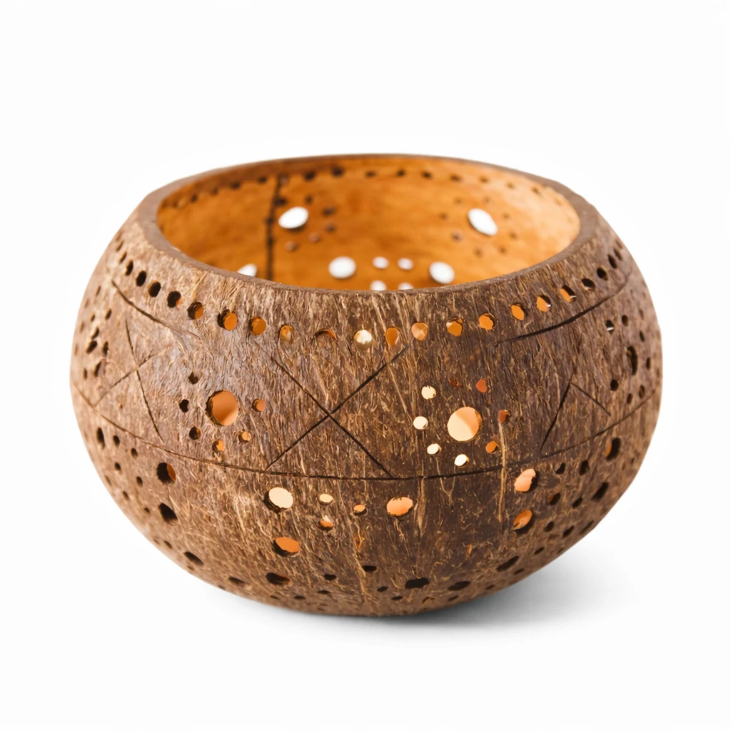 Coconut Shell Tealight Holder 1