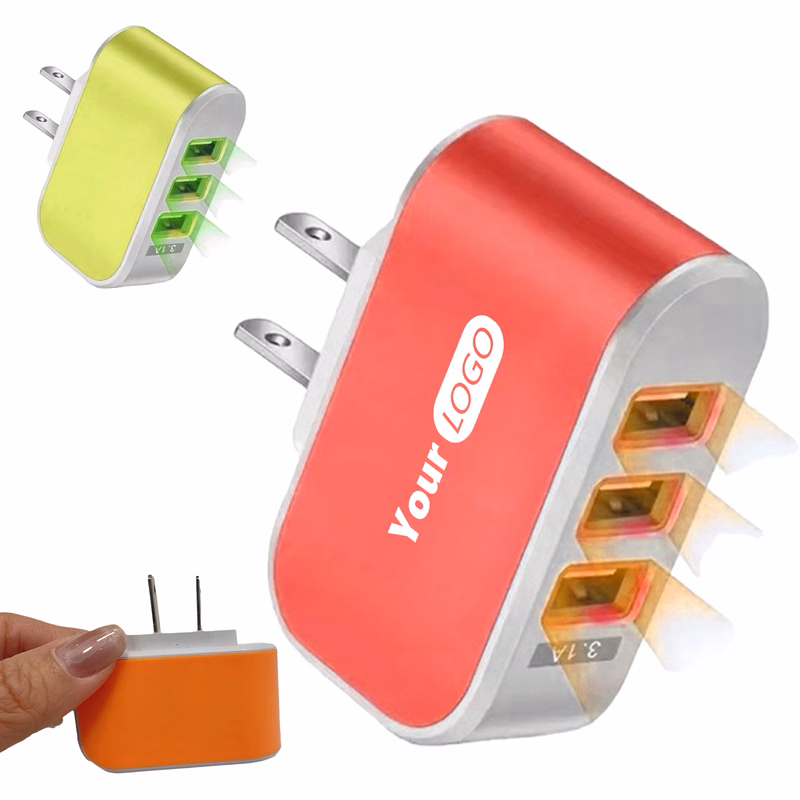 Pc High-Speed 3-Port Usb Wall Charger For Busy Lifestyles