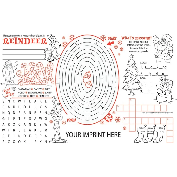 PLACEMAT - Christmas Placemat and Activity Poster 1