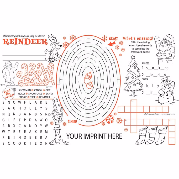 PLACEMAT - Christmas Placemat and Activity Poster