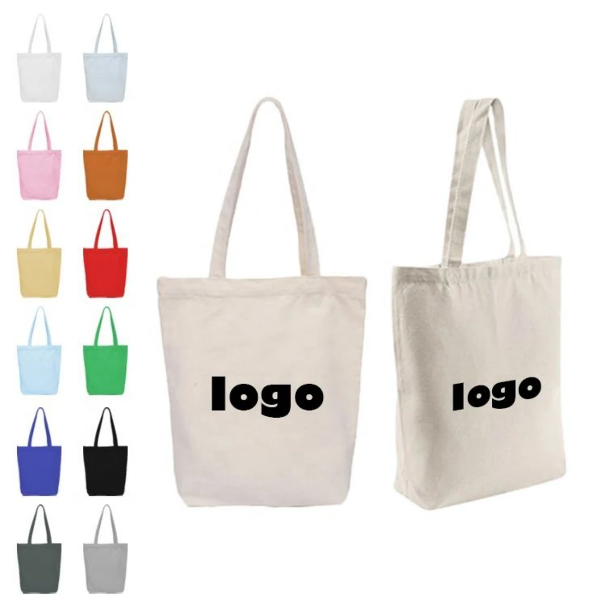 Quality Cotton Natural Economy Tote Bag, custom tote bag with logo imprint 1