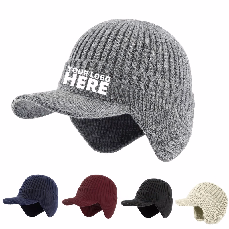 Earflaps Warm Knit Hat