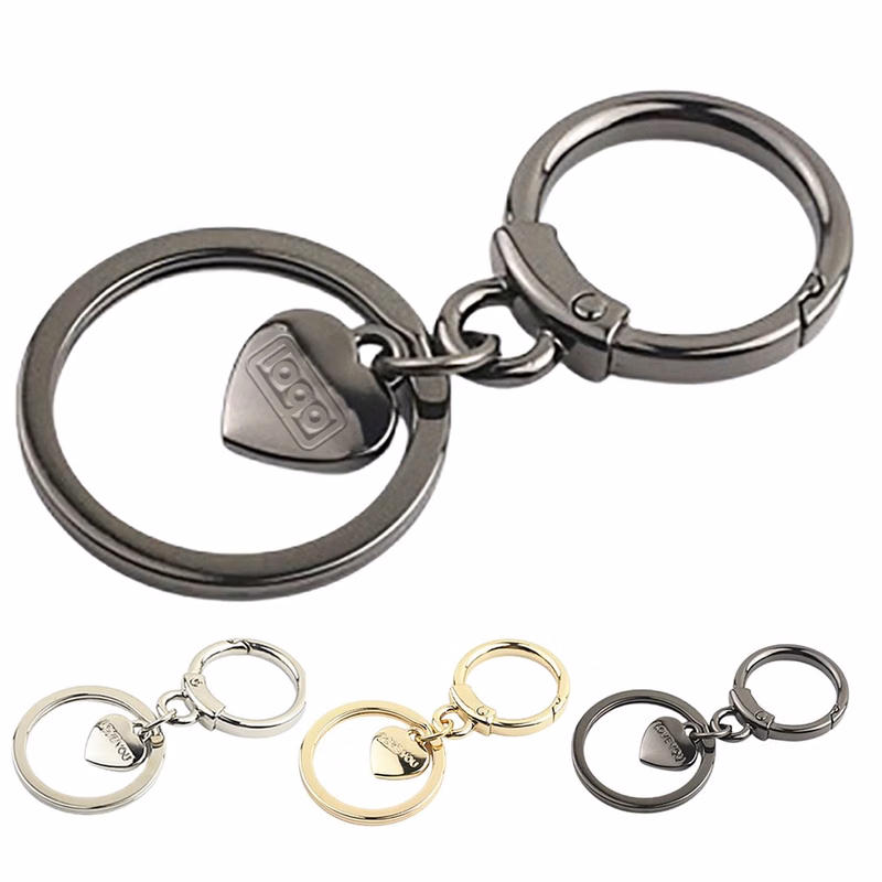 Rotatable Zinc Alloy Keychain