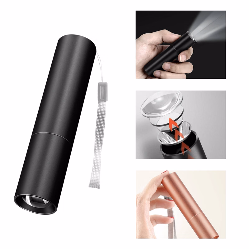 MOQ 10 PCS Convenient Portable Adjustable Flashlight