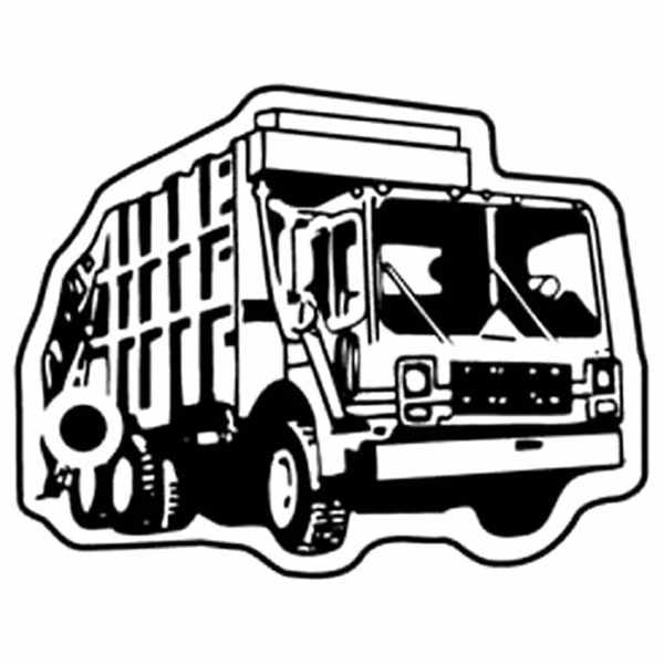 Trash Truck 9 Key Tag - Spot Color