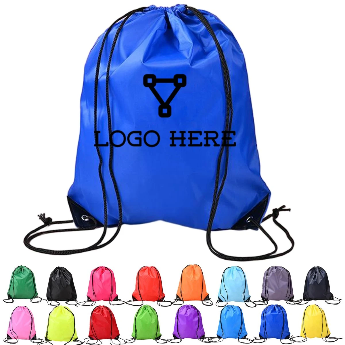 13.4"??16.5" Waterproof Polyester Drawstring Backpack 1
