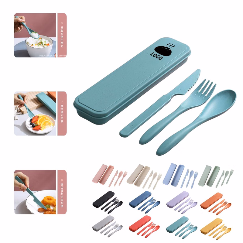 Eco Friendly Wheat Straw Reusable Utensil Set