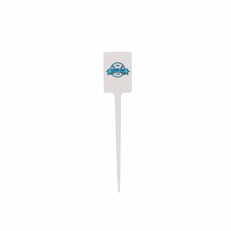 Plastic Food Pick 4.000" Upright Rectangle (Color) Digital Print