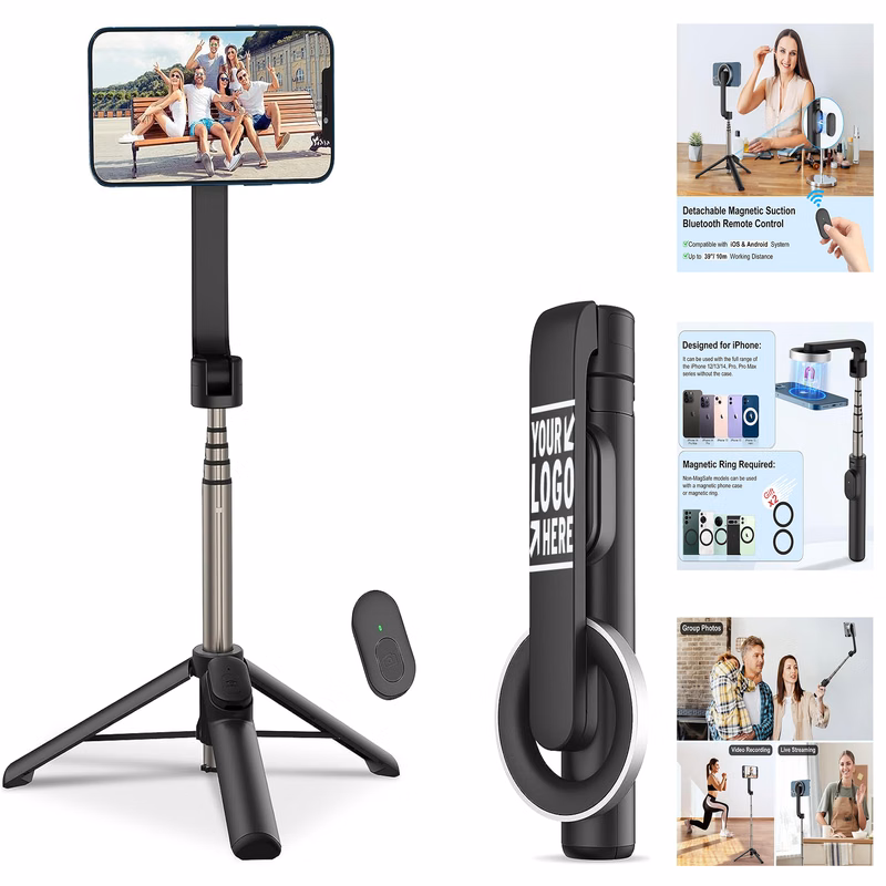 44inch Extendable Portable Cell Phone Tripod Stand Magnetic Selfie Stick