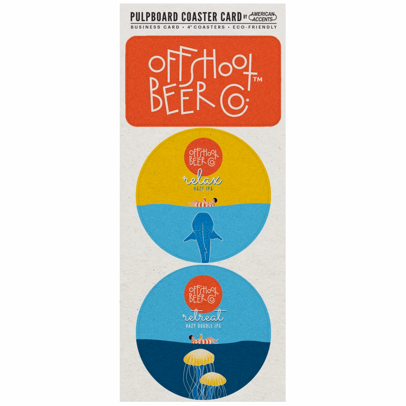 Coaster Card Pulpboard 80 pt 1/2 Size 3.875" x 9.250" Digital Print