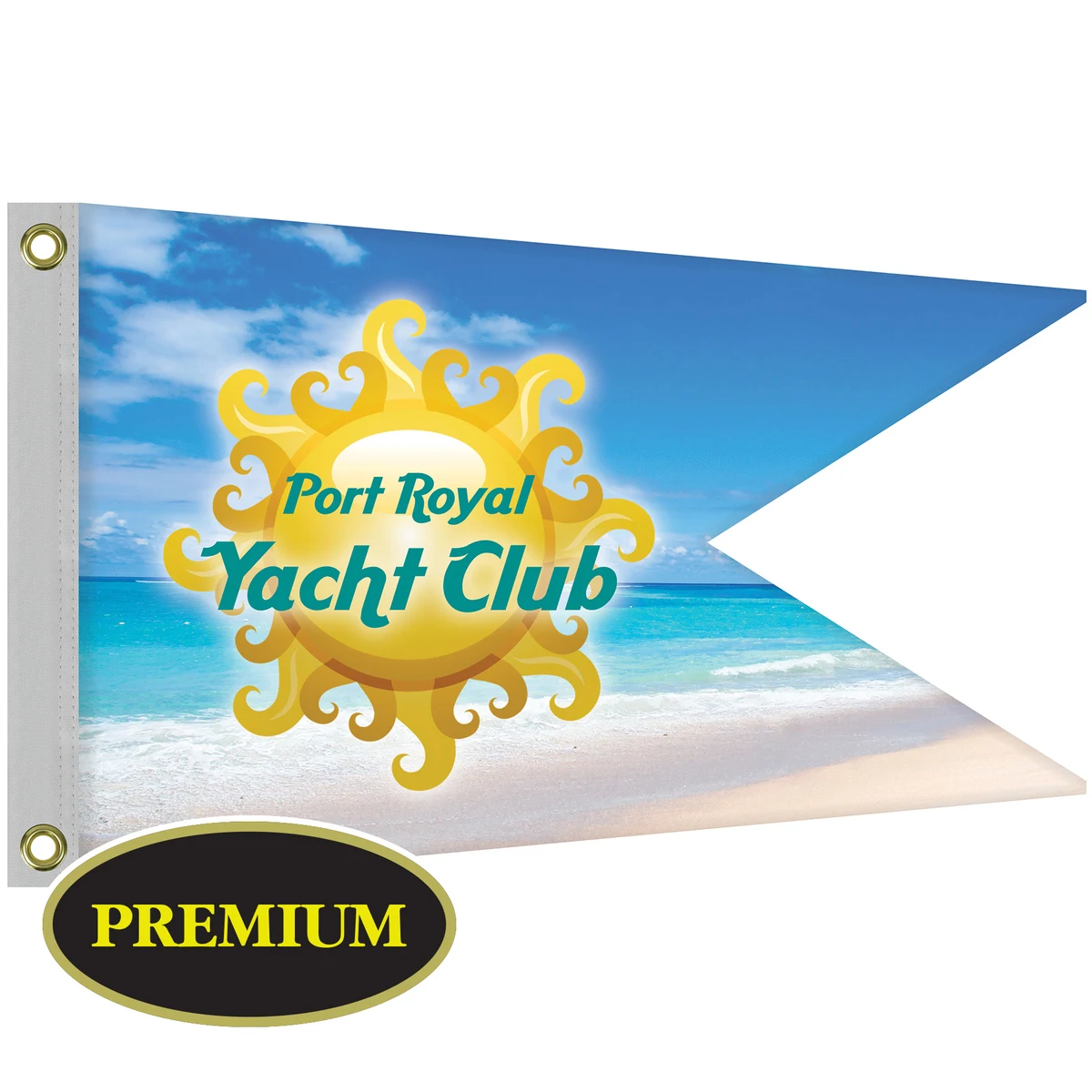 Single Reverse Knitted Polyester Swallowtail Boat Flag (24"x36") 1