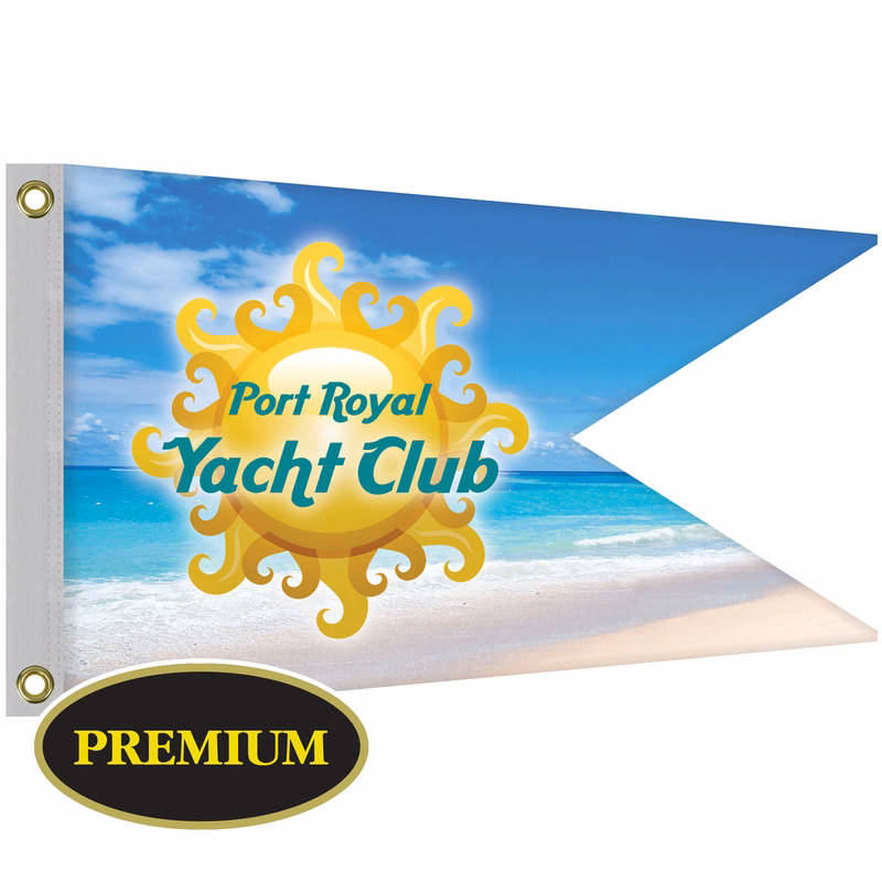 Single Reverse Knitted Polyester Swallowtail Boat Flag (24"x36")