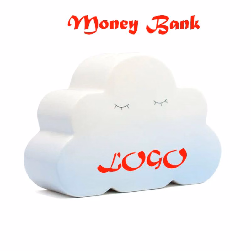 Blue Ombre Cloud Money Bank