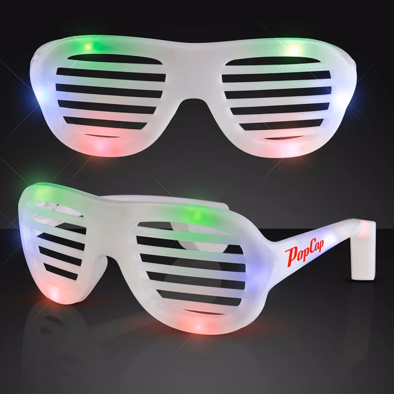 Promotional light up slotted sunglasses