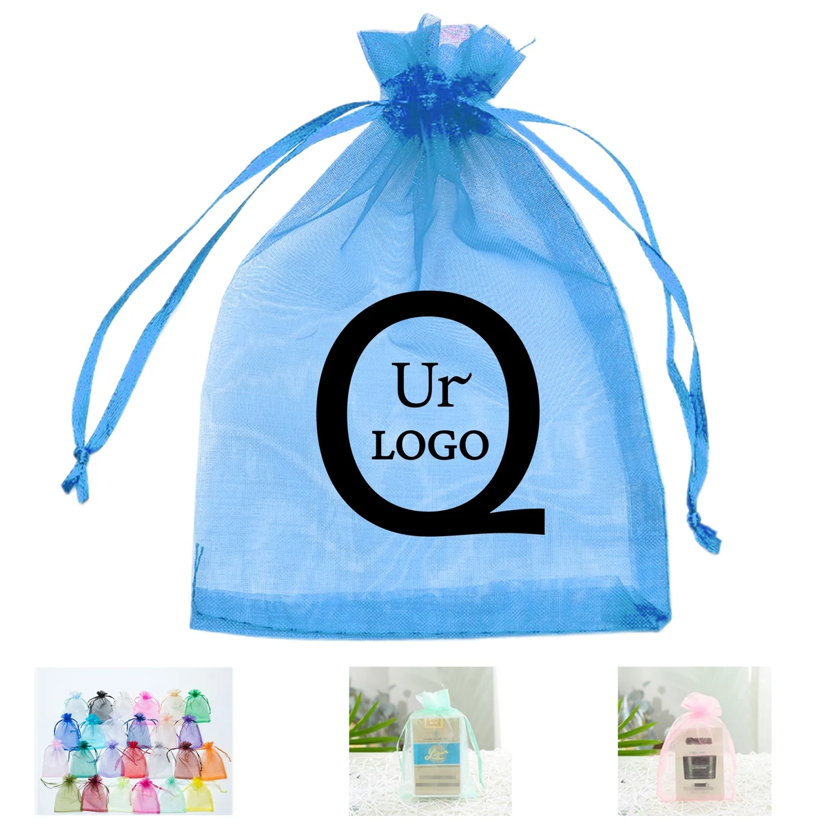 4.13 X 5.9 Inch Organza Candy Drawstring Bag 1