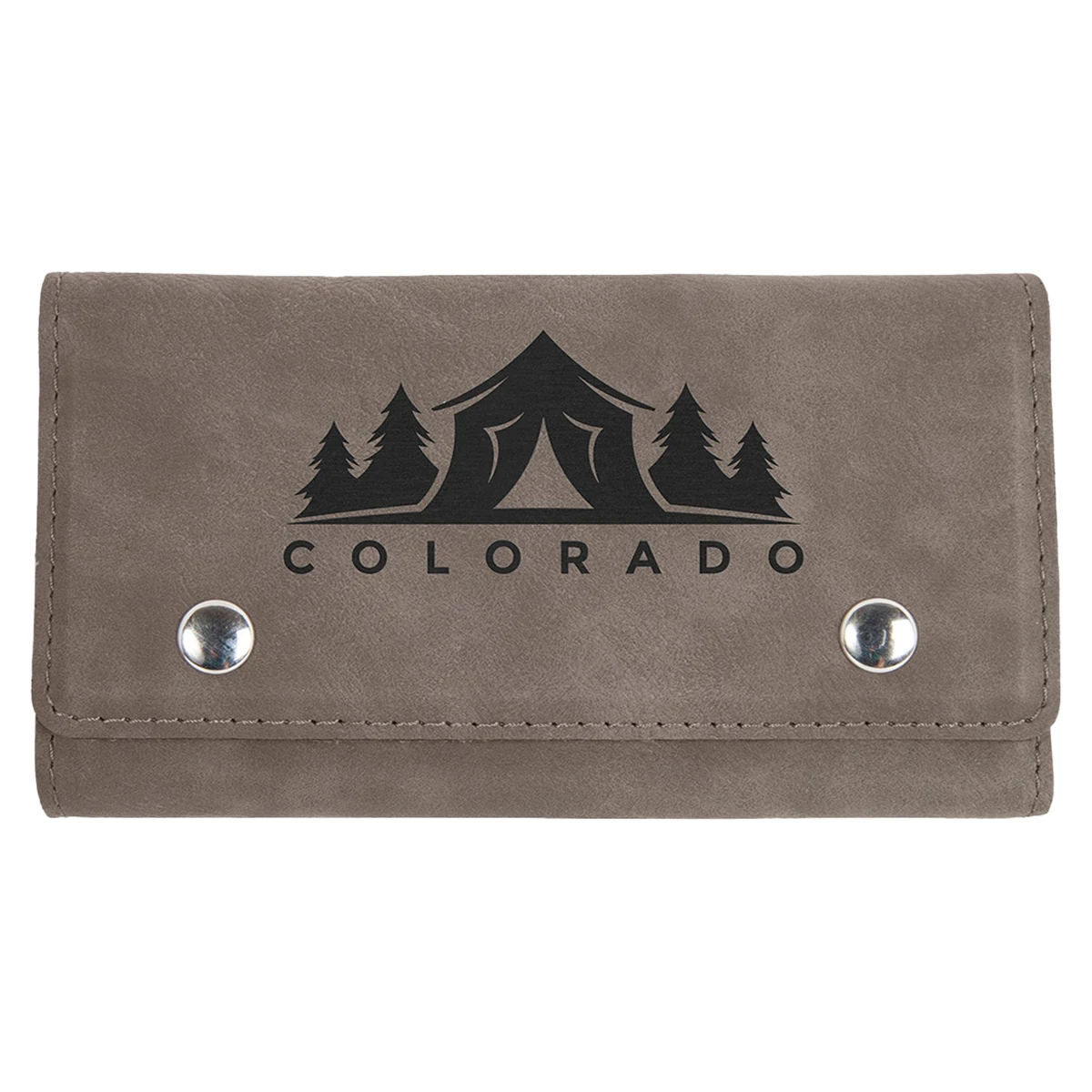Gray Leatherette Card & Dice Set 1