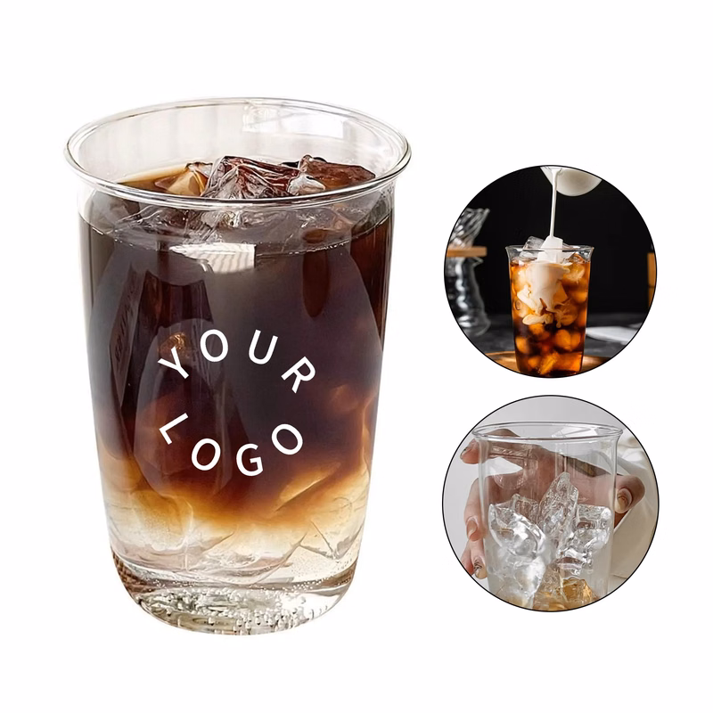 14oz Clear Glass Tumbler for Cold Beverages
