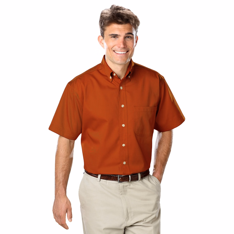 Men's S/S 100% Cotton Twill Shirt