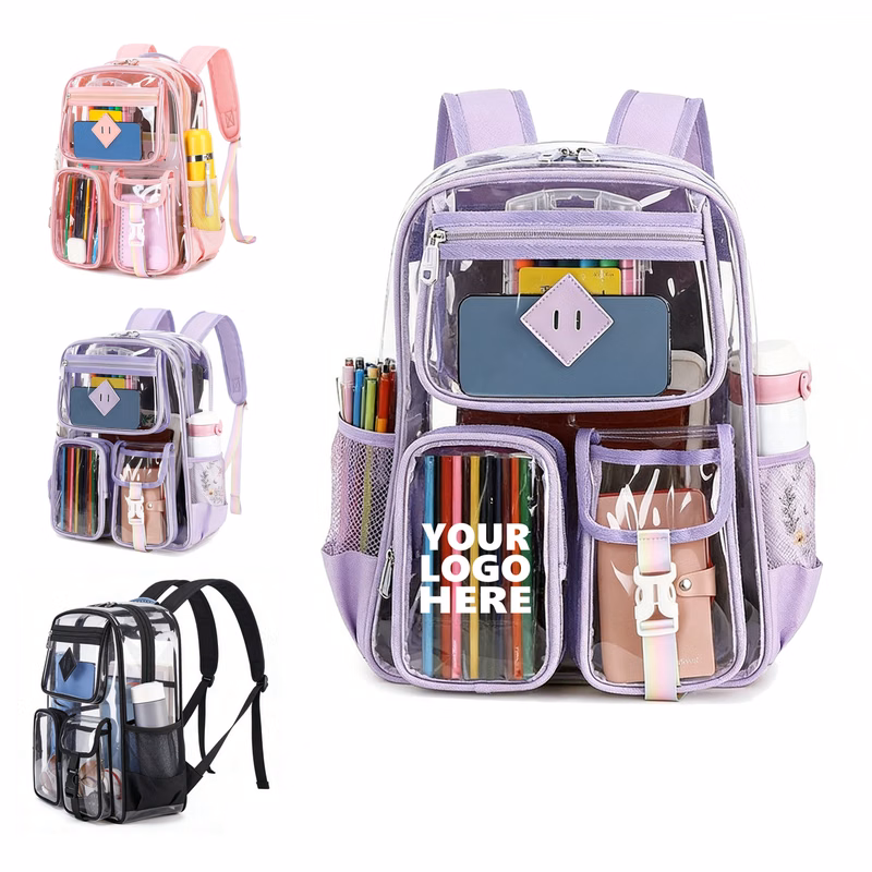 MOQ 10 Transparent School And Travel Backpack
