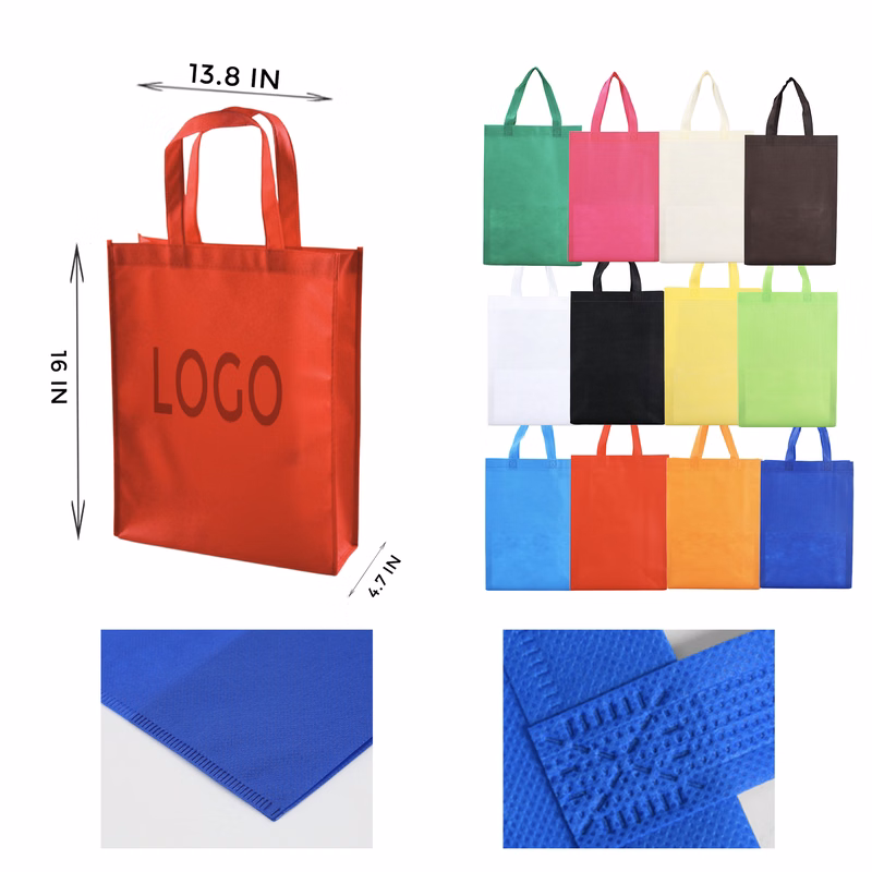MOQ 10 PCS Eco - Friendly Vertical Non Woven Bag