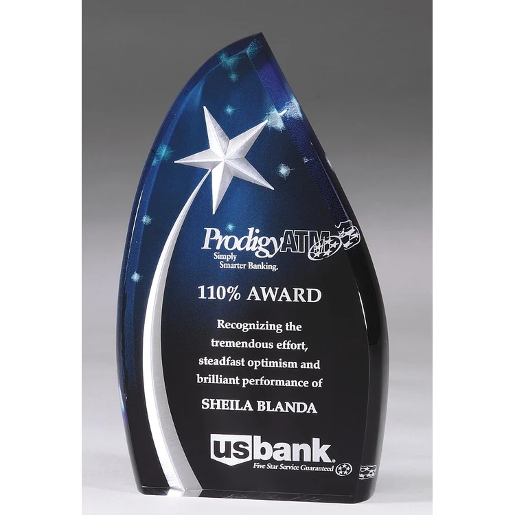 4 1/2" x 7 3/4" Exclusive Super Shooting Star Acrylic Award 1